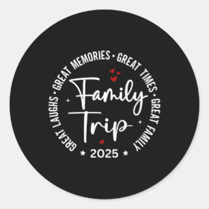 Familiereis Vakantie 2025 Matching Groep Ronde Sticker
