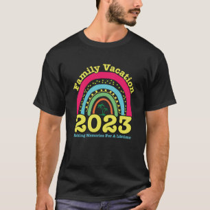 Familiereis Zomer Vakantie cruise 2023 Regenboog W T-shirt