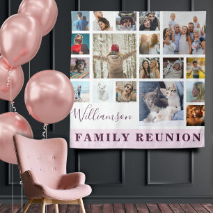 Familiereünie 18 Fotocollage Wandkleed