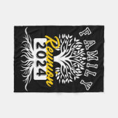 Familiereünie 2024 Bijwonen Vergadergroep Vintage Fleece Deken (Voorkant (Horizontaal))