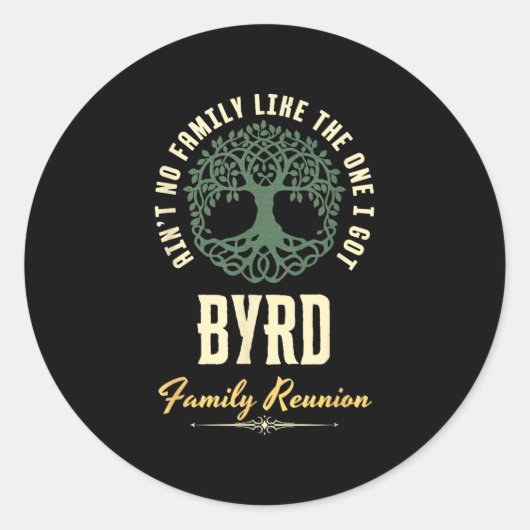 Familiereünie 2025 bijpassend ontwerp - Byrd Ronde Sticker (Voorkant)
