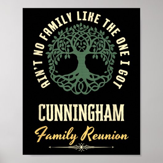 Familiereünie 2025 bijpassend ontwerp - Cunningham Poster (Voorkant)