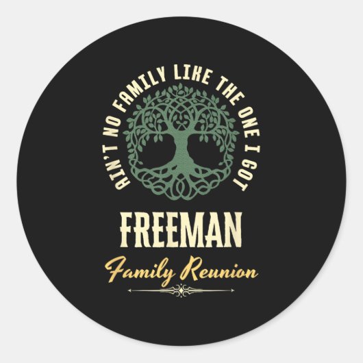 Familiereünie 2025 bijpassend ontwerp - Freeman Ronde Sticker (Voorkant)
