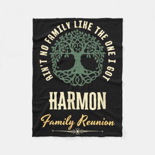 Familiereünie 2025 bijpassend ontwerp - Harmon Fleece Deken (Voorkant)