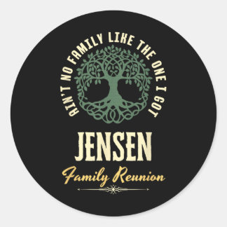 Familiereünie 2025 bijpassend ontwerp - Jensen Ronde Sticker