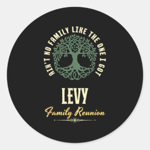 Familiereünie 2025 bijpassend ontwerp - Levy Ronde Sticker