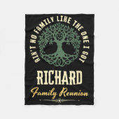 Familiereünie 2025 bijpassend ontwerp - Richard Fleece Deken (Voorkant)