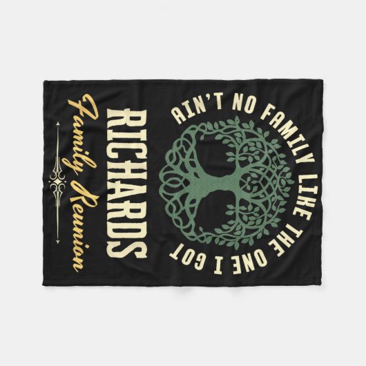 Familiereünie 2025 bijpassend ontwerp - Richards Fleece Deken (Voorkant (Horizontaal))