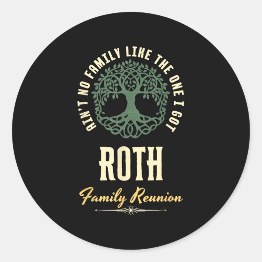 Familiereünie 2025 bijpassend ontwerp - Roth Ronde Sticker (Voorkant)