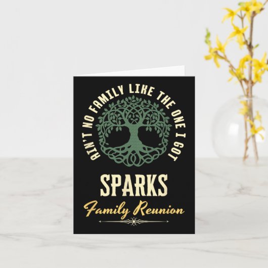 Familiereünie 2025 bijpassend ontwerp - Sparks Kaart (Gele Bloem)