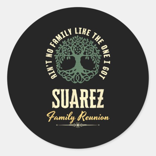 Familiereünie 2025 bijpassend ontwerp - Suarez Ronde Sticker (Voorkant)
