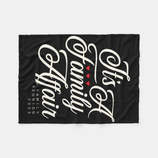 Familiereünie 2025 Grappig Familiefeest Love Match Fleece Deken (Voorkant (Horizontaal))