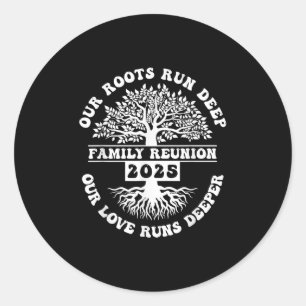 Familiereünie 2025 Onze wortels lopen diep Onze li Ronde Sticker