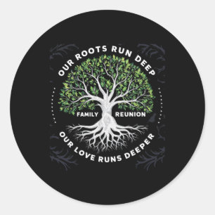 Familiereünie 2025 Onze wortels lopen diep Onze li Ronde Sticker
