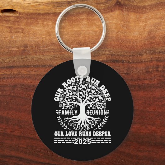 Familiereünie 2025 Onze wortels lopen diep Onze li Sleutelhanger (Voorkant)