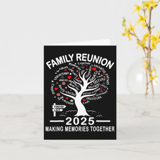 Familiereünie 2025 Shirt Familie Matching Reünie Kaart (Gele Bloem)