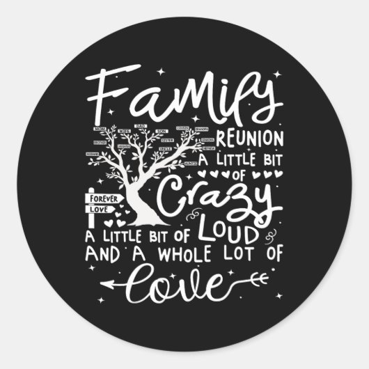 Familiereünie 2025 Shirt Familie Matching Reünie Ronde Sticker (Voorkant)