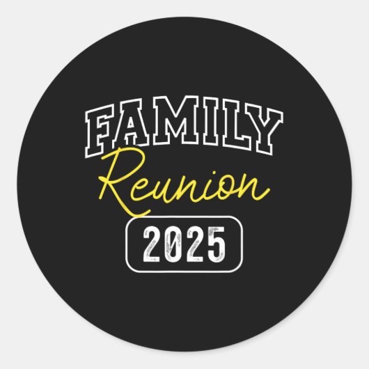 Familiereünie 2025 Store Familiereünie 2025 voor Ronde Sticker (Voorkant)