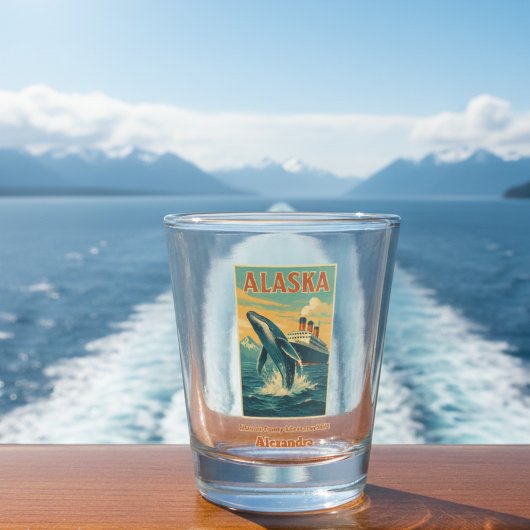 Familiereünie Alaska Whale Cruise Souvenir Shot Glas