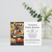 Familiereünie BBQ Grill Uitnodiging Briefkaart (Staand voorkant)