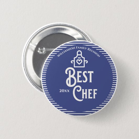 Familiereünie Best Chef Prize Award Ronde Button 5,7 Cm (Voorkant /achterkant)