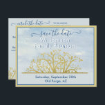 Familiereünie Bewaar de Datum Genealogie Boom Aankondigingskaart<br><div class="desc">Charmante customGenealogie boomkaart die de familiereünie aankondigt met dit Save the Date briefkaart. Informatie op de achterkant met reünie website en website QR code,  indien gewenst. Om het even welke speciale verzoeken of ontwerpvragen,  verzenden enkel een praatje of een e-mail naar charmdesignstudio@rcn.com en wij zullen verheugd zijn te helpen.</div>