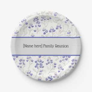 Familiereünie, Boho Chic Bluebonnets, Papieren Bordje