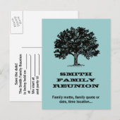 Familiereünie Briefkaart uitnodiging (Voorkant / Achterkant)