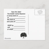 Familiereünie Briefkaart uitnodiging (Achterkant)