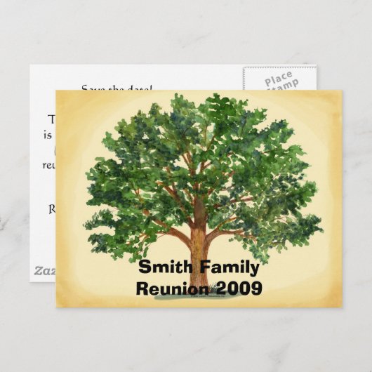 Familiereünie Briefkaart uitnodiging (Voorkant / Achterkant)