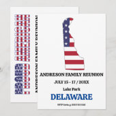 Familiereünie 🎉 DELAWARE State Map Verenigde Stat Kaart (Voorkant / Achterkant)