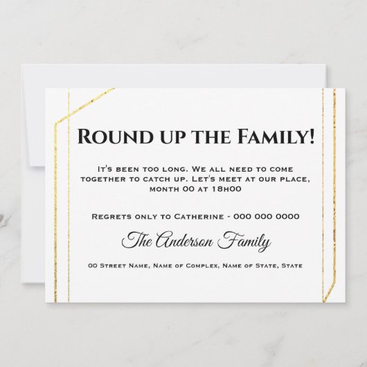 Familiereünie DIY 5 foto informeel bij elkaar Bedankkaart (Achterkant)