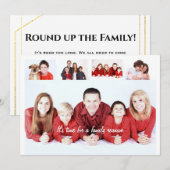 Familiereünie DIY 5 foto informeel bij elkaar Bedankkaart (Voorkant / Achterkant)