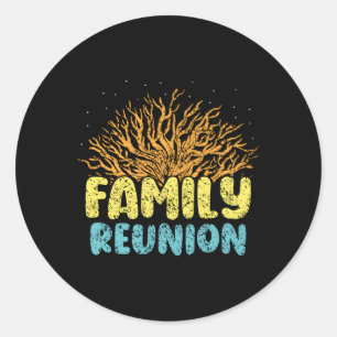 Familiereünie Families Bijeenkomst Ronde Sticker
