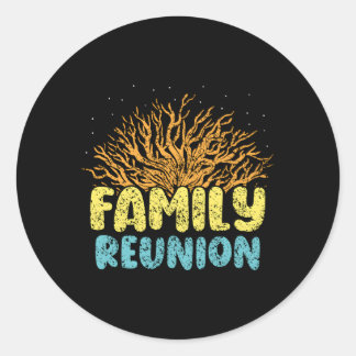 Familiereünie Families Bijeenkomst Ronde Sticker