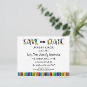 Familiereünie, feest- of evenementenplezier Save t Aankondigingskaart (Staand voorkant)