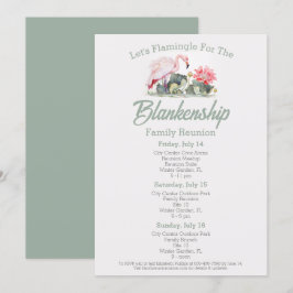 Familiereünie Flamingo Art Driedaagse Tropical Kaart