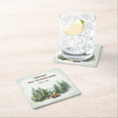 Familiereünie Forest Campfire Green Kartonnen Onderzetters (Insitu)