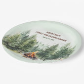 Familiereünie Forest Campfire Green Papieren Bordje (Gekanteld)