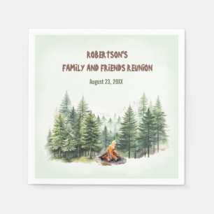 Familiereünie Forest Campfire Green Servet