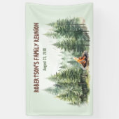 Familiereünie Forest Campfire Green Spandoek (Verticaal)