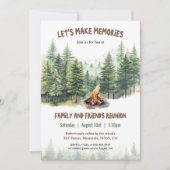 Familiereünie Forest kampvuur uitnodiging (Voorkant)