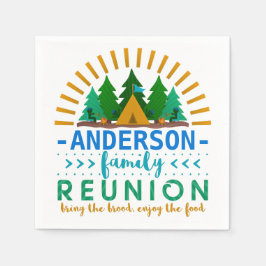 Familiereünie Grappig Camping Party | Aangepaste n Servetten