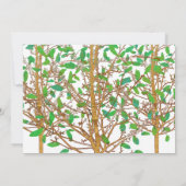Familiereünie Groene Boom Waterverf Modern Kaart (Achterkant)