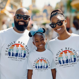Familiereünie Handen vasthouden Retro Zon Wit T-shirt