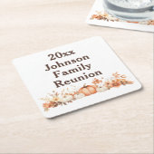 Familiereünie Herfst Herfst Thanksgiving Uitnodigi Kartonnen Onderzetters (Schuin)