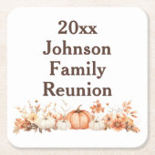 Familiereünie Herfst Herfst Thanksgiving Uitnodigi Kartonnen Onderzetters (Voorkant)
