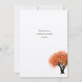 Familiereünie herfstboom kaart (Achterkant)