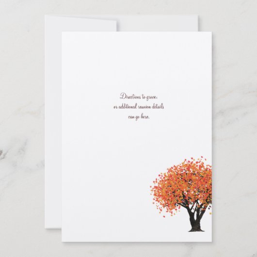 Familiereünie herfstboom kaart (Achterkant)