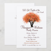 Familiereünie herfstboom kaart (Voorkant / Achterkant)